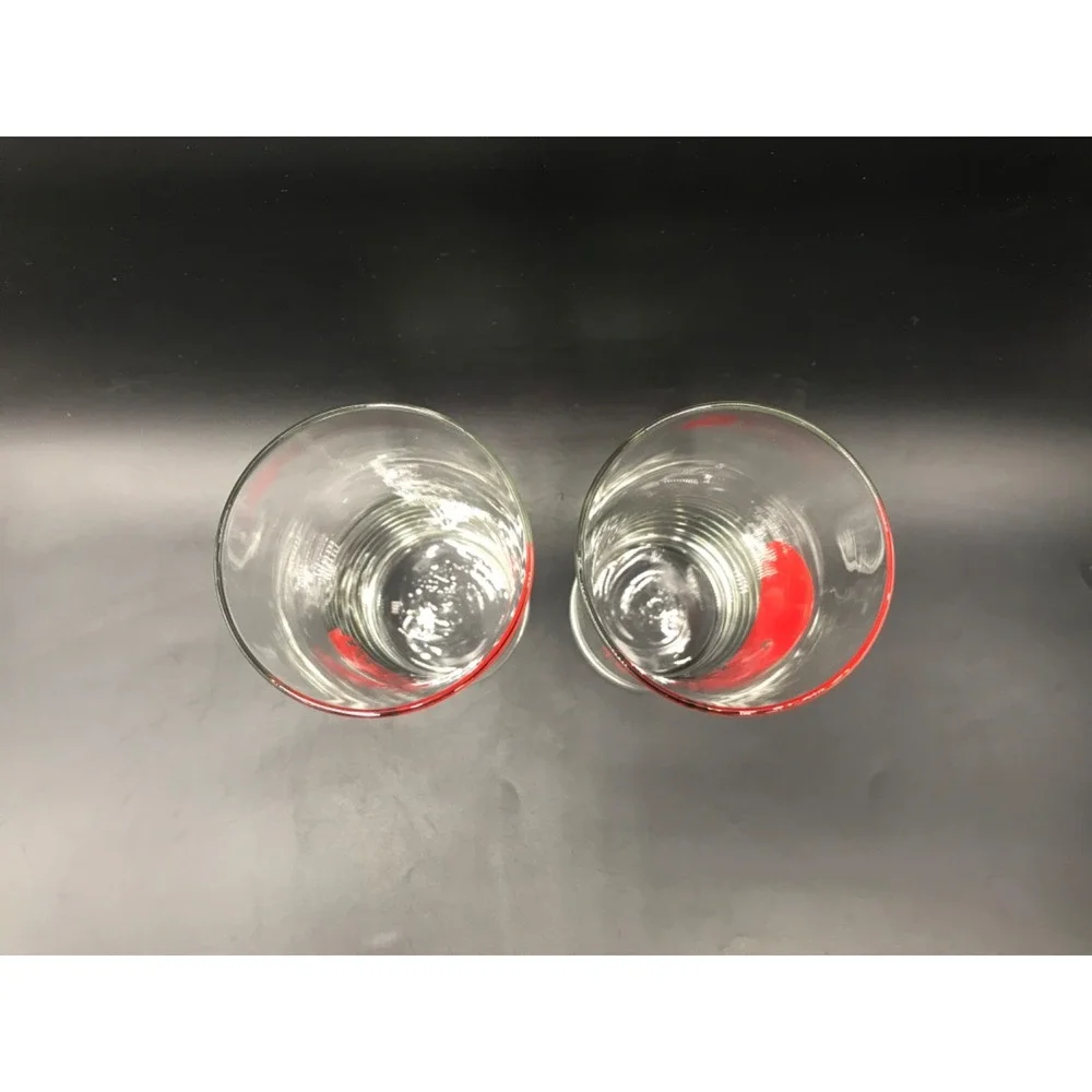 Vintage Sun Tea Tumblers Set Of 2 Drinking Glasses Iced Beverages Graphic